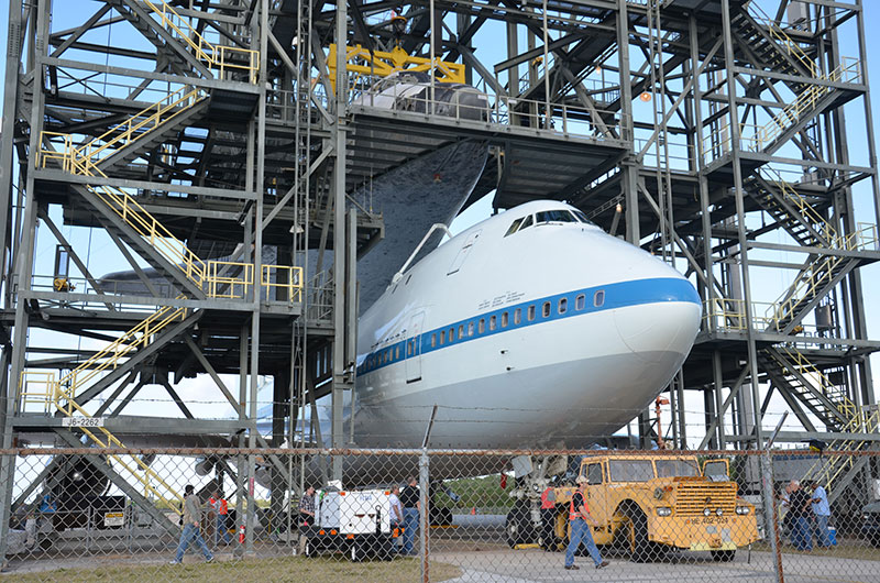 Space shuttle Discovery mated to jumbo jet for ride to Smithsonian