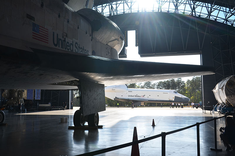 Final wheels stop: Space shuttle Discovery enters the Smithsonian