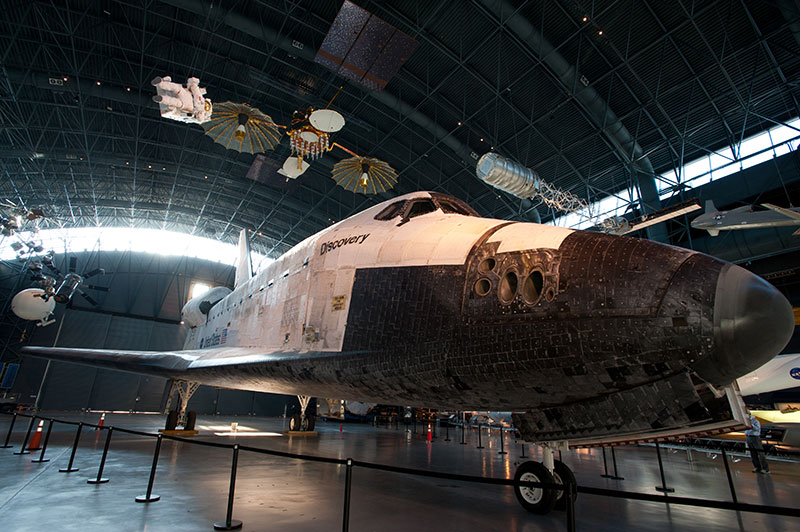 Final wheels stop: Space shuttle Discovery enters the Smithsonian