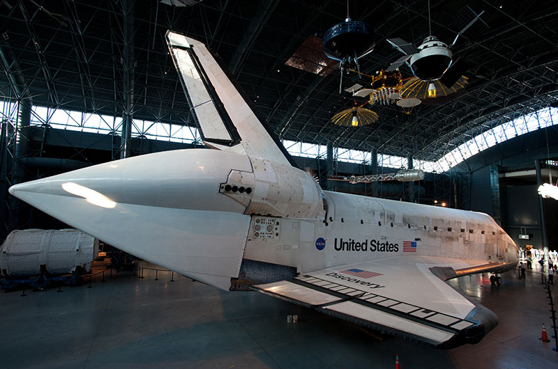 Final wheels stop: Space shuttle Discovery enters the Smithsonian