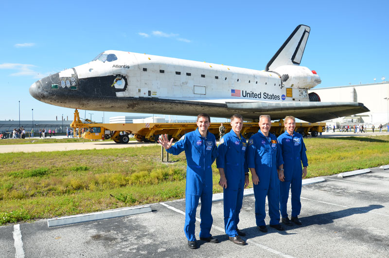 Atlantis departs hangar for final space shuttle flight