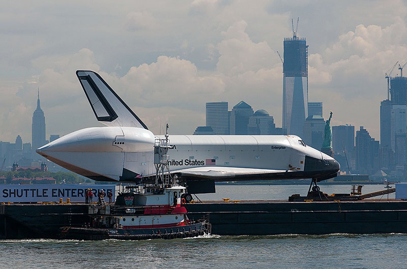 Space shuttle at sea: Enterprise sails for NYC's Intrepid, via New Jersey