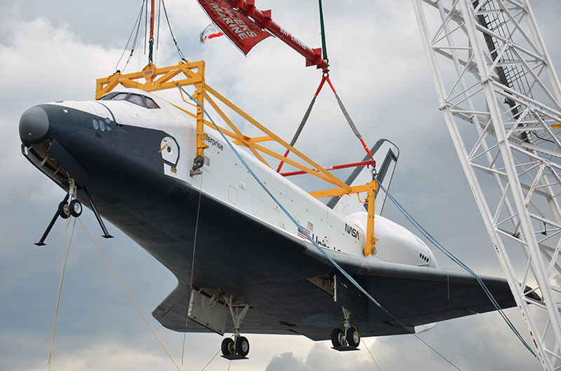 Space shuttle at sea: Enterprise sails for NYC's Intrepid, via New Jersey