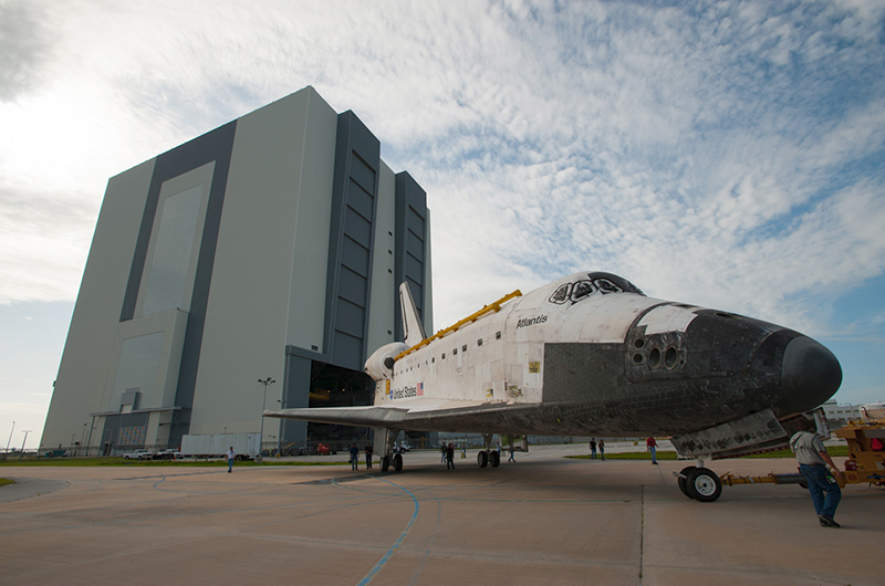 Trading places, space shuttles meet nose-to-nose for a final time