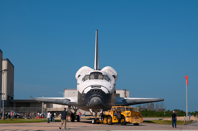 Trading places, space shuttles meet nose-to-nose for a final time