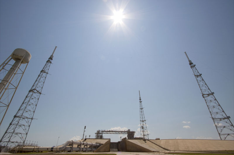 Space shuttle launch pad 'cleaned' of historic towers