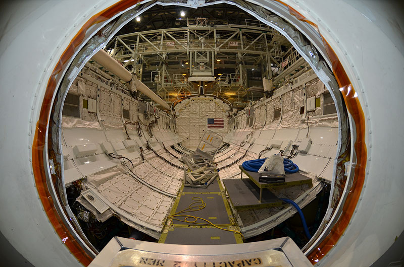 Rare, last look inside space shuttle Atlantis