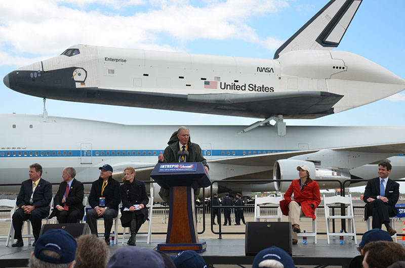 Space shuttle Enterprise lands in New York for museum display