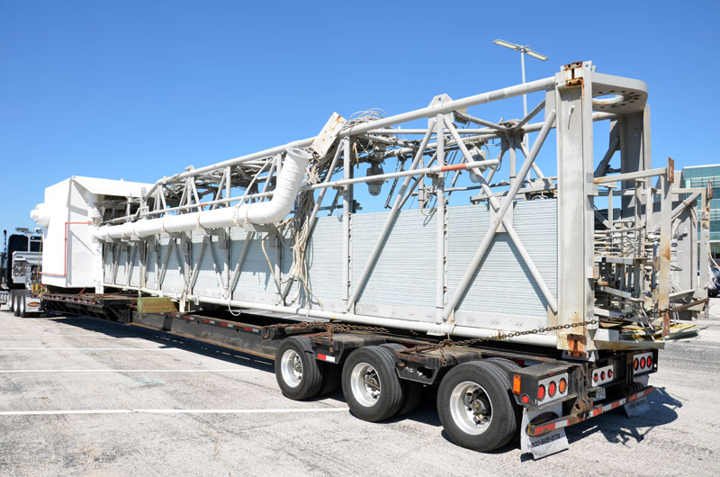 Historic space shuttle launch pad parts arrive in Houston