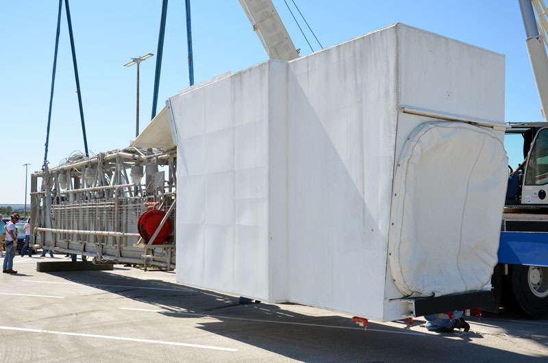 Historic space shuttle launch pad parts arrive in Houston